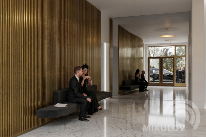 Smuteční síň - interiéry